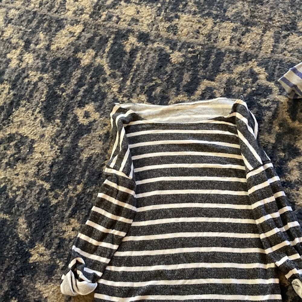 black and white striped shirt